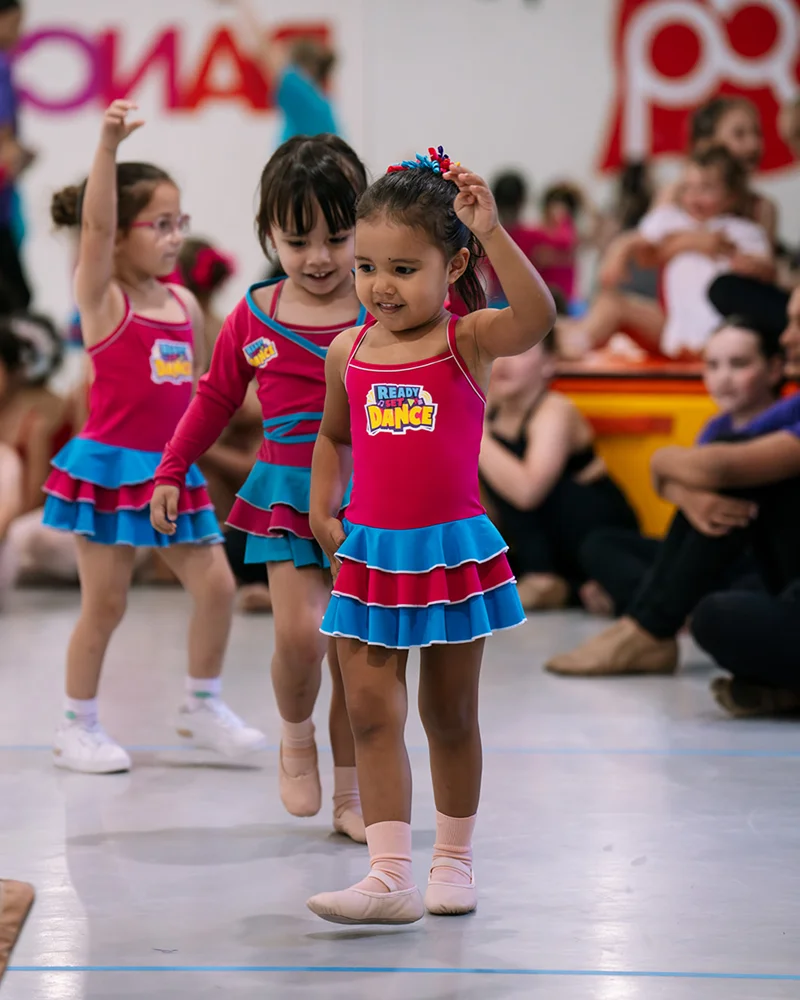 Child learning Ready Set Dance