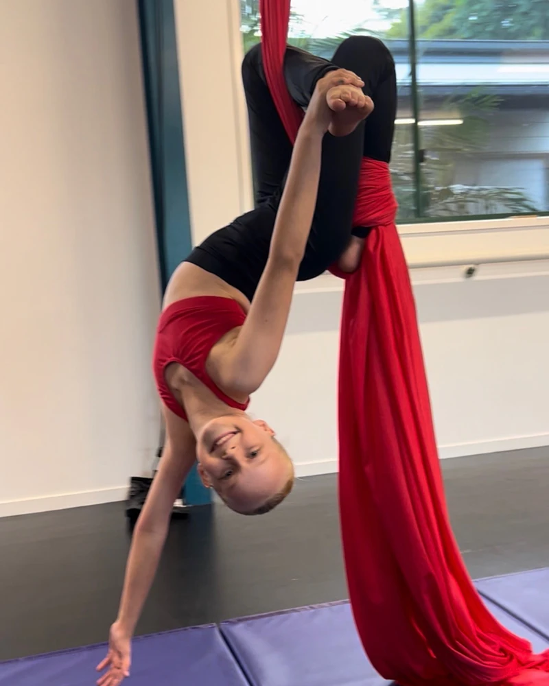 Child doing Aerial Silks